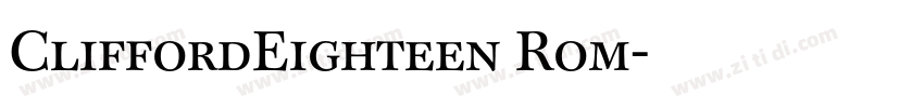 CliffordEighteen Rom字体转换